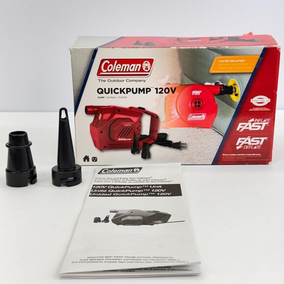 Coleman Other - Coleman Quick Air Pump 120V Electric Inflate Deflate Fast Airbeds Camping Gear
